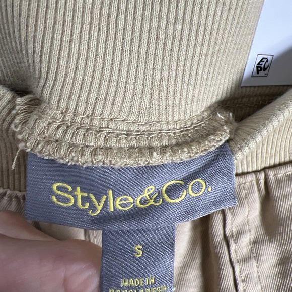 Style & Co. Mid Rise Pull On Ankle Straight Pants Size Small Khaki NWT - Picture 2 of 10